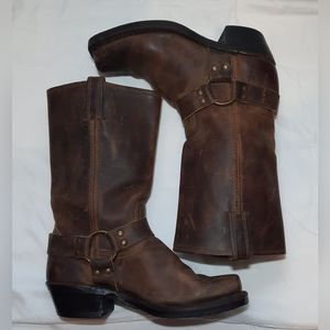 Vintage Frye Harness Boots Women's 8.5 Dark Brown